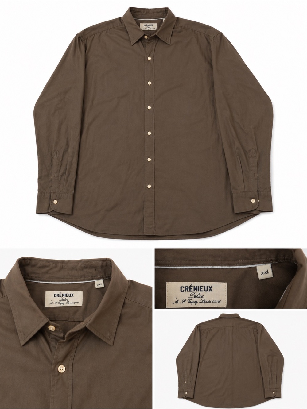 Daniel Cremieux Olive-Brown Long-Sleeve Button-Down Shirt